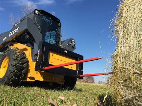 bale spear for skid steer near me|used skid steer hay spear.